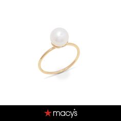 in stock 14k Gold Hallmarked Pearl Ring, 14k Gold Pearl Ring Fine Jewelry, Fine Jewelry 14k Gold Pearl Ring With Polished Finish, 14k Gold Pearl Ring Stamped 14k, 14k Gold Polished Pearl Ring, 14k Yellow Gold Pearl Ring, 14k Gold Pearl Ring, Mother Of Pearl Ring, Pearl Size