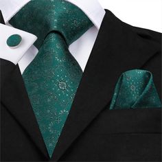 Green Universe Tie Nice Suits, Office Suits, Blue Necktie, Luxury Ties, Sage Wedding, Necktie Set, Business Party, Peacock Wedding, Tie For Men