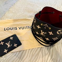 New- Black/Beige Bicolor Monogram Empreinte Leather Handbags All Handbags Nono Mm | Louis Vuitton Got As A Gift But Is Too Big For Néonoé Mm, Louis Vuitton Bags, Louis Vuitton Bag, New Black, Leather Handbags, Bag Lady, Louis Vuitton, Monogram, Handbags