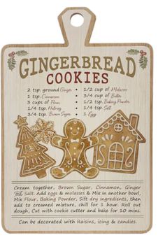 a wooden sign that says gingerbread cookies with an image of two gingers and a ginger