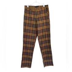 Trendy Plaid Pants Never Worn Button Fly 34x34 Color Like 2nd Photo Please Reach Out With Any Questions Happy Shopping! Brown Tapered Leg Bottoms With Button Closure, Brown Tapered Leg Pants With Button Closure, Brown Straight Leg Pants With Button Closure, Brown Work Pants For Fall, Brown Tapered Leg Fall Work Pants, Brown Fall Trousers Work Pants, Brown Straight Chinos For Fall, Brown Chinos Trousers For Fall, Classic Brown Pants With Button Closure