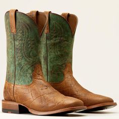 Expertly crafted with genuine leather, the Ariat Circuit Paxton offers exceptional durability and style. With a comfortable fit and high-quality construction, this square toe boot is perfect for the all day grind. 11" Leather upper 1.5" Horseman heel Full-grain leather foot and upper Two-row stitch pattern Leather lining Double stitch welt Deep scalloped opening accommodates wider calves All Day Cushioning insole Traditional leather outsole DSW, Full Vamp Items: 10050896 Caiman Boots, Vetements Shirt, Square Toe Cowboy Boots, Ostrich Legs, Ostrich Boots, Snakeskin Boots, Roper Boots, Mens Ankle Boots, Boots Cowboy