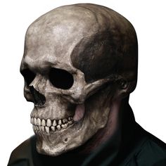 an image of a man with a skull on his face