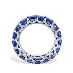 a ring with blue stones on it