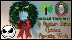 dollar tree diy the nightmare before christmas wrapping wreath