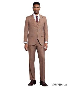 1 Button Closure Peak Lapel Solid Texture Hybrid Fit Sweat Guards Flat Front Pant 5 Button Vest Imported All sizes displayed are jacket sizes. All suits come with pants lined to the knee. All pant sizes will be 6 inches smaller then the jacket size. For example a 42 jacket will come with a 36 waist pant. All pants will be unhemmed at the bottom. Collar Bar Shirt, Tuxedo With Tails, Sharkskin Suit, Modern Fit Suit, Bar Shirt, French Cuff Dress Shirts, Zoot Suit, Seersucker Suit, Button Vest