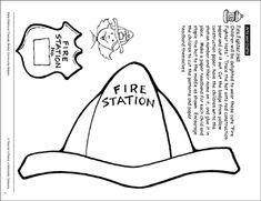 a paper fire station with instructions to make it look like the top of a mountain