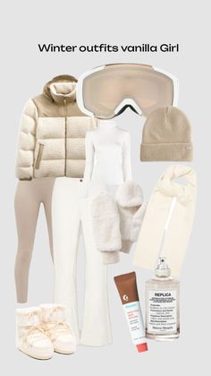 Cream Ski Outfit, Tan Snowboarding Outfit, Cute Ski Outfits Aesthetic, Winter Outfits Skiing, Aesthetic Ski Outfit, Apre Ski Outfits, Ski Aesthetic Outfits, Cute Skiing Outfit, Outfit Ideas Snow