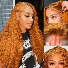 PRICES MAY VARY. 💟【Ginger Curly Human Hair Wig Material】: Ginger Orange Curly Lace Front Wig Human Hair Product Uses 100% Unprocessed Brazilian Virgin Human Hair, Be Cut From Young Girl Donors Directly, Very Soft, Silky Smooth, Little Shedding, No Tangles, Comfortable To The Skin, Natural, Fashion, Make You More Charming. 💟[Ginger Deep Wave Wig]: Very Natural Hairline, Does Not Irritate The Scalp, No Glue Pulling Sensation, Not Stuffy To Wear, Breathable And Durable Lace Material Makes It More Ginger Lace Front Wigs, Amazon Wigs, Hair Ginger, Human Hair Color, Lace Front Wigs Human Hair, Curly Hair Wig, Curly Human Hair Wig, Curly Lace Front Wigs, Hair Brands