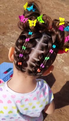 To Braids, Baby Girl Hairstyles Curly, Decorative Butterfly, Butterfly Hair Claw, Mini Clips, Cute Toddler Hairstyles, Easy Little Girl Hairstyles