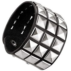 PRICES MAY VARY. Premium leather material with silver stainless steel decoration. Perfect for punk and mechanical styles. Length 8.6 inches. Multiple layers of stylish design to choose from. Adjustable length with 2 buttons. Makes a great statement piece. Looking for a unique and edgy accessory? This leather bracelet with square silver decoration is perfect for you. Make a statement with this bold and rugged leather bracelet. Perfect for adding a touch of rebellion to your outfit. This leather b Punk Style Silver Leather Bracelet With Black Band, Silver Leather Punk Bracelet With Black Band, Silver Leather Bracelet With Black Band In Punk Style, Silver Rocker Wristband For Concerts, Metal Rock Wristband For Festival, Rock Style Rivets Wristband For Festivals, Rock Style Metal Wristband For Festivals, Rock Style Wristband With Rivets For Concerts, Rock Style Wristband With Rivets For Festivals