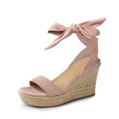 Pink Platform Sandals, Ankle Tie Espadrilles, Pink Wedges, Dressy Shoes, Espadrilles Platform, Strappy Wedges, Black Wedge Sandals, Star Shoes, Wedge Heel Sandals