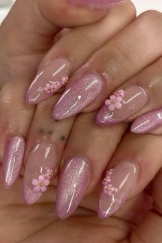 Almond Nails Pink, Nail Art Ideas For Summer, Art Ideas For Summer, Creative Nail Art, Soft Nails, Trendy Nail Design, Art Summer, Nail Art Ideas