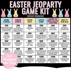 the easter party game kit for kids