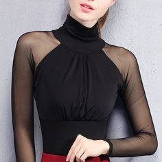 Category:Ballroom Dance; Embellishment:Ruching; Fabric:Chinlon; Sleeve Length:Long Sleeve; Gender:Women's; What's in the box:Top; Tips:Top Only; Style:Tops; Occasion:Performance; Age Group:Adults'; Listing Date:04/03/2020; Bust:; Special selected products:COD; Trend Collections:Tops Summer Chiffon Blouse, Rok Midi, Sandal Tali, Turtleneck T Shirt, Dance Tops, Pleated Tops, Long Sleeve Tops Casual, Mesh Long Sleeve, Ballroom Dance