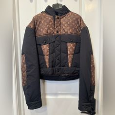 Size 38 Fits Like A Us Size Small Louis Vuitton Jacket, Monogram Jacket, Black And Brown, Jackets & Coats, Louis Vuitton, Monogram, Black, Color