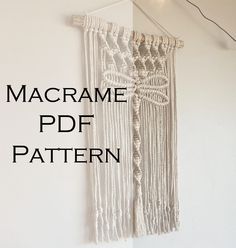 the macrame pattern is hanging on the wall