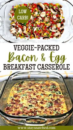 This Veggie-Packed Bacon And Egg Breakfast Casserole is a protein-packed, veggie-filled dish loaded with cheese, spinach, and peppers. Perfect for meal prep, holiday breakfasts, or brunch, it’s easy to make and ideal for planning ahead. Enjoy a hearty, guilt-free start to your day all week long!