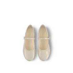 LOUIS VUITTON® - Romy Flat Ballerina - Ecru Glossier Look, Louis Vuitton Official, Ballet Pumps, Ballerina Shoes, Flat Shoes, High Heel Shoes, Shoes Flats, High Heels, Louis Vuitton