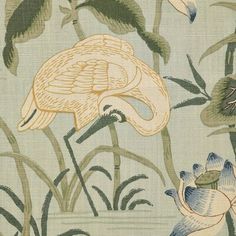 an image of a wallpaper with flowers and birds