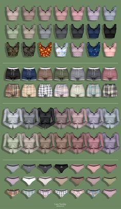 many different types of bras are shown in this image, and there is no image on