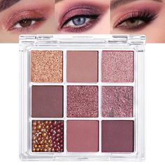 PRICES MAY VARY. ❤ Eyeshadow palette has a variety of bright colors for you to choose from, you can easily mix and match colors, reasonable color matching, and eyeshadows with high pigmentation will make your eye makeup look more lustrous. ❤ Blendable powder eyeshadow,contains a unique soft powder that blends smoothly and evenly on the eye area for a soft and natural finish, allowing you to maintain stunning eye makeup all day long without falling off. ❤ Featuring a range of warm and cool shades Pink Eye Shadow Palette, Multicolor Eyeshadow, Plum Eyeshadow, Sparkly Eyeshadow, Glitter Eyeshadow Palette, Match Colors, Pink Eyeshadow, Stunning Eyes, Daily Makeup