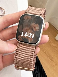 1pc Women Ruffle Fringe Elastic Polyamide Strap 38/40/41/42/44/45/49mm, Compatible With Apple Watch Ultra/SE/8/7/6/5/4/3/2/1 Brown    Polyamide  Watch Accessories   Watch Accessories & Tools, size features are:Bust: ,Length: ,Sleeve Length: Apple Watch Fashion, Retro Phone Case, Apple Watch Ultra, Iwatch Apple, Apple Watch Accessories, Watch Ultra, Tea Powder, Braided Strap, Elastic Bracelet