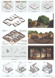 an architectural diagram shows the various parts of a house and its surrounding area, including several different