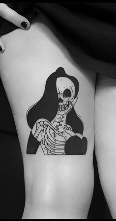 Halloween Flash Tattoo, Rabbit Skeleton, Halloween Flash, Flash Tattoo Designs, Spooky Tattoos, Horror Tattoo, Funny Tattoos, Cartoon Tattoos, Jessica Rabbit