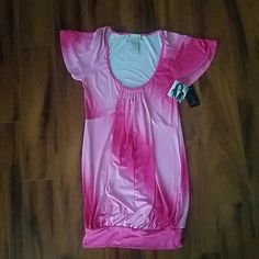 Pink And Fushsia Mini Dresses. So Versatile It Can Be Worn As A Top. Pink Stretch Mini Dress Casual, Pink Stretch Casual Dresses, Casual Pink Stretch Dress, Casual Stretch Pink Dresses, Baby Phat, Mini Dresses, Baby Dress, Colorful Dresses, Mini Dress