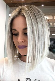 Cute Short Bob, Long Bob Haircut With Layers, Short Bleached Hair, Modern Bob Haircut, Best Hair Color Ideas, Modern Bob Hairstyles, Blonde Bob Haircut, Best Hair Color, Long Bob Haircuts