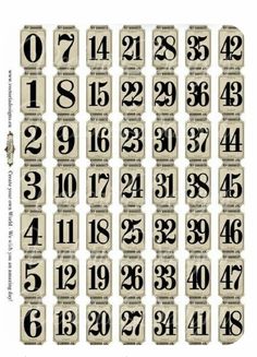 the numbers are in black and white for each number to be changed into one piece