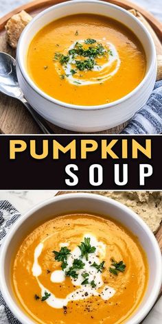 Warm up this autumn with a comforting bowl of creamy pumpkin soup! 🥄🍂 Made with fresh pumpkin and spices, this soup is both nourishing and flavorful. Perfect for chilly nights and cozy dinners. #PumpkinSoupRecipe #FallComfortFood #HomeCooked #CozyEats #SeasonalRecipe #SoupSeason