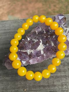 Energy healing bracelet, yellow agate Yellow Spiritual Gemstone Bracelets, Playful Yellow Bracelet Jewelry, Elegant Adjustable Yellow Crystal Bracelet, Yellow Spiritual Crystal Bracelet, Yellow Hand-strung Spiritual Bracelets, Agate Bracelet, Healing Bracelets, Energy Healing, Agate