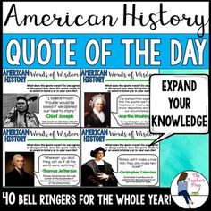 an american history quote of the day poster