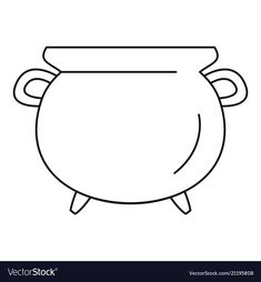 a black and white outline drawing of a pot