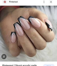 Silver Acrylic Nails, Black And White Nail, Prom Nails Silver, Nail 2023, Graduation Nails, Coffin Shape Nails, Makijaż Smokey Eye