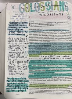 Colossians 2 Bible Journaling, Colossians Bible Study, Colossians Bible Journaling, Bible Table Of Contents, Bible Study Aesthetic, Bible Verse Notebook