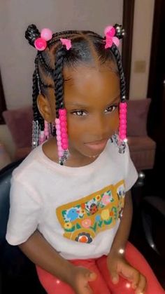 Kid's Hairstyles Girl Hairstyles Kids Black Little Natural Hair, Latest Hair Styles For Kids, Little White Girl Braid Ponytail Styles Black, How To Style Natural Hair For Kids, Toddler Back To School Hairstyles Black, Graduation Hair For Kids, Braids For Kids Black Natural Hair, Hairstyles For Lil Girls Ideas Black, Natural Kids Hairstyles Black