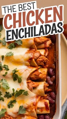 Easy chicken enchiladas that are perfect for any night. This recipe enchiladas will be a hit with the whole family. Easy Chicken Enchiladas, Chicken Enchiladas Easy, Family Favorite Meals