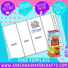 the free printable food carton for kids