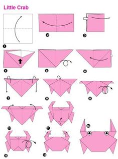 how to make an origami pig with instructions on how to fold the paper