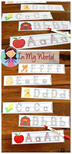 the printable bookmarks are ready to be used for children's handwriting and numbers