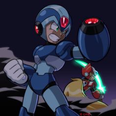 an animated image of a robot with glowing red eyes and headphones, running in the dark