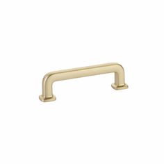 an image of a brass colored handle for a sink faucet on a white background