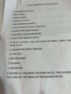 a piece of paper that has some type of food on it with instructions to make pizza