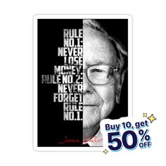 Decorate laptops, Hydro Flasks, cars and more with removable kiss-cut, vinyl decal stickers. Glossy, matte, and transparent options in various sizes. Super durable and water-resistant. Black and white WArren Buffet Entrepreneur quote. Cheap People, Rich Dad Poor Dad, Hal Decor, Inspirational Quotes Wall Art, Quote Poster, Quote Stickers, Entrepreneur Quotes, Hallway Decorating, Frame Decor