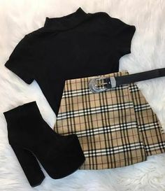 Teenage Outfits, Outfit Trends, Tween Outfits, Teenager Outfits, Plaid Skirt, Girls Fashion Clothes, Fall Fashion Outfits