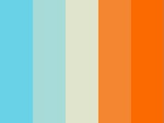 an orange and blue striped background with the color scheme in shades of turquoise, green, yellow