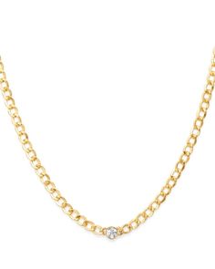 Zoe Lev 14K Yellow Gold Diamond Cuban Link Choker Necklace, 15 Elegant Gold Diamond Necklace With Curb Chain, Classic Gold Diamond Necklace With Curb Chain, Cuban Link Choker, Choker Gold, Bday Gift, Jewelry Choker, Cuban Link, Gold Diamond, Choker